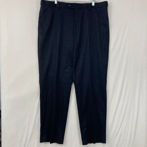 New Perry Ellis Portfolio Dress Pants size 40x32 Navy Twill Folio-Flex Non Iron